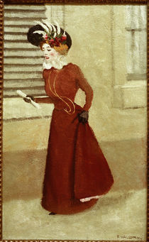 F.Vallotton, Frau mit Federhut by klassik art
