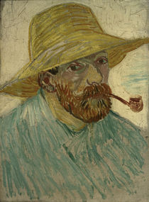 van Gogh, Selbstbildnis m.Strohhut 1888 by klassik art