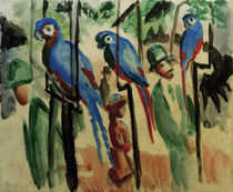 August Macke, Bei den Papageien by klassik art