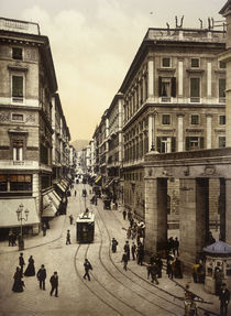 Genua, Via Roma / Foto um 1895 by klassik art