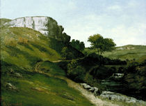 G.Courbet, Landschaft mit Fluss u.Bruecke by klassik art