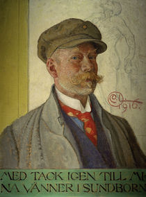 Carl Larsson, Selbstbildnis von klassik art