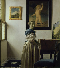 Vermeer, Stehende Virginalspielerin von klassik art