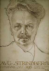 August Strindberg/ Zchng.v.Carl Larsson von klassik art