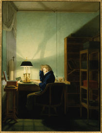 G.F.Kersting/Lesender b.Lampenlicht/1814 by klassik art