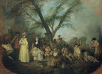 Antoine Watteau, Die Rast by klassik art