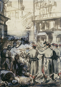 E. Manet, Die Barrikade/ 1871 by klassik art