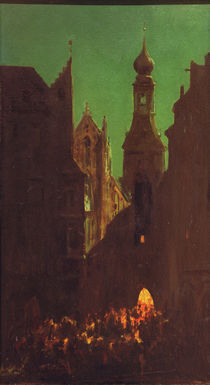 Muenchen, Marienplatz / Carl Spitzweg by klassik art