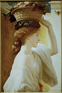 F.Leighton, Maedchen mit Blumenkorb von klassik art