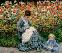 Monet/Camille mit Kind im Garten/1875 von klassik art