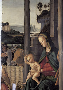 Perugino, Anbetung der Koenige, Ausschn. von klassik art