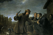 David Teniers d.J.,Ueberfall auf ein Dorf by klassik art