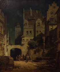 C.Spitzweg, Staendchen im Mondschein von klassik art