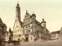 Rothenburg, Rathaus / Photochrom von klassik art