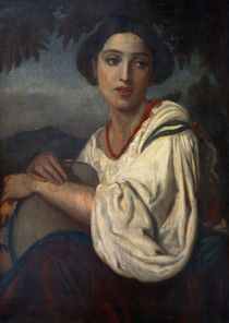 A.Feuerbach, Frau mit Tamburin von klassik art