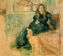 B.Morisot, Junges Maedchen mit Windhund by klassik art