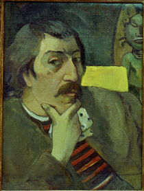 Paul Gauguin, Selbstbildnis m.Goetterfig. von klassik art