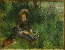 A.Renoir, Aline Charigot mit Hund by klassik art