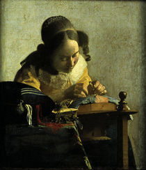 Vermeer / Spitzenkloepplerin by klassik art