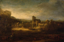 Rembrandt/ Landschaft mit Zugbruecke/1640 by klassik art