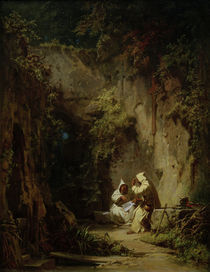 C.Spitzweg, Disputierende Moenche by klassik art