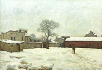 A.Sisley, Hof eines Landgutes im Schnee by klassik art