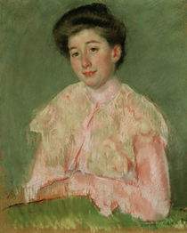 M.Cassatt, Laechelnde Frau in rosa Bluse by klassik art