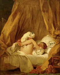 J. H.Fragonard, Maedchen mit Hund by klassik art