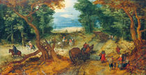 Jan Brueghel d.Ae.,Waldstrasse m.Reisenden von klassik art