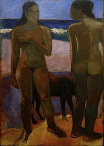 P.Gauguin, 2 Tahitianerinnen am Strand by klassik art