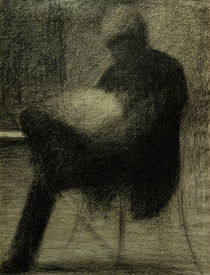 G.Seurat, Sitzender Mann (..) lesend by klassik art