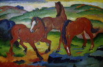 Franz Marc, Die roten Pferde by klassik art