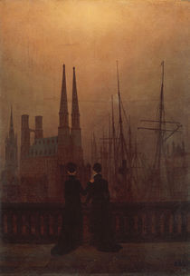 C.D.Friedrich, Naechtlicher Hafen von klassik art