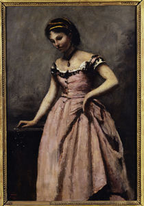 Corot, Junge Frau in rosa Kleid von klassik art