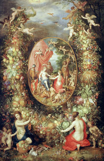 J.Brueghel d.Ae., Fruchtgirlande Cybele by klassik art