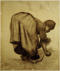 Van Gogh, Baeuerin beim Aehrenlesen by klassik art
