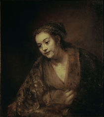 Rembrandt, Halbfigur einer Frau by klassik art