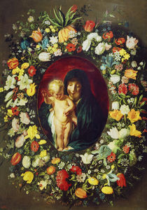 J.Jordaens,Daniels,Madonna im Blumenkrnz by klassik art