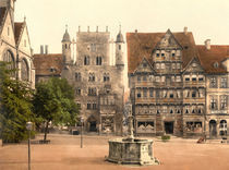 Hildesheim, Tempelhaus / Photochrom by klassik art