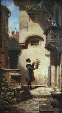 Spitzweg, Carl/Der Gratulant/um 1855-56 von klassik art