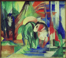 Franz Marc, Drei Pferde an der Traenke von klassik art