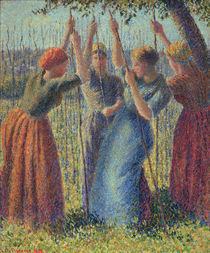 C.Pissarro, Stangen setzende Baeuerinnen by klassik art