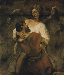 Rembrandt, Jakobs Kampf mit dem Engel by klassik art