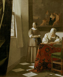 Vermeer, Briefschreiberin und Dienstmagd by klassik art