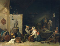 D.Teniers d.J., Der Alte und die Magd von klassik art