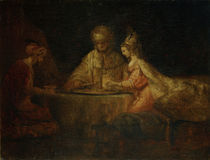 Rembrandt, Ahasver, Haman und Esther by klassik art