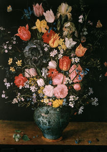 Jan Bruegel d.Ae./ Blumen in blauer Vase von klassik art