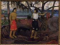 P.Gauguin, Unter den Padanusbaeumen by klassik art