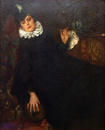 W.Leibl, Junge Pariserin (Die Kokotte) by klassik art