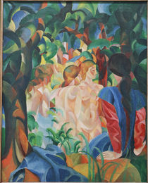 August Macke, Badende mit Stadt by klassik art